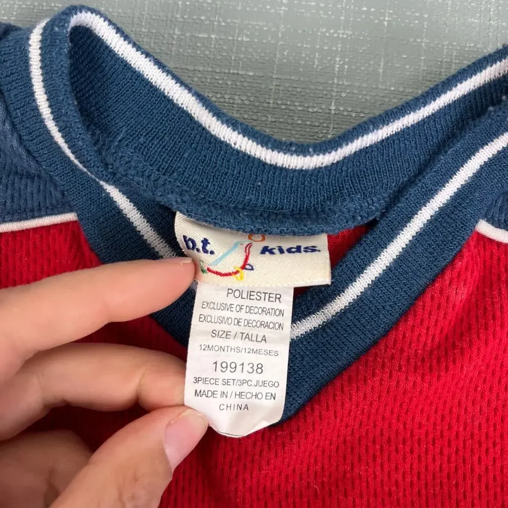 Vintage B.T. Kids All Sports All Star Bear Sweatsuit Outfit 12 Months